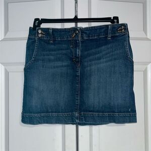 Tommy Hilfiger Women's Vintage Denim Mini Skirt Blue A-Line Size M